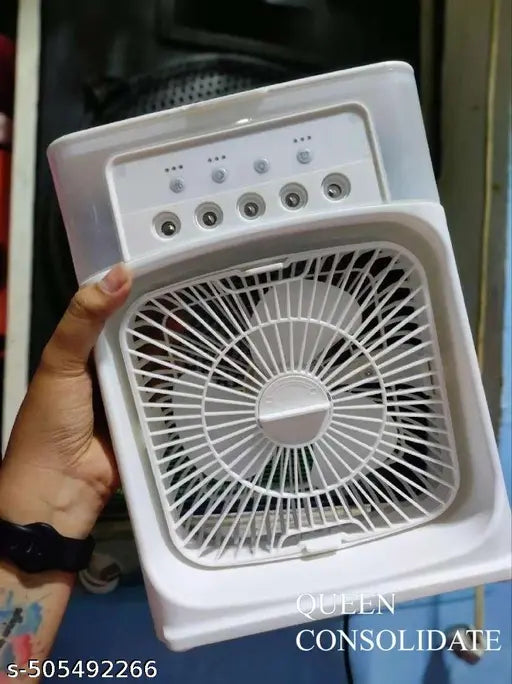 Mini Air Cooler Desk Fan with LED Lights